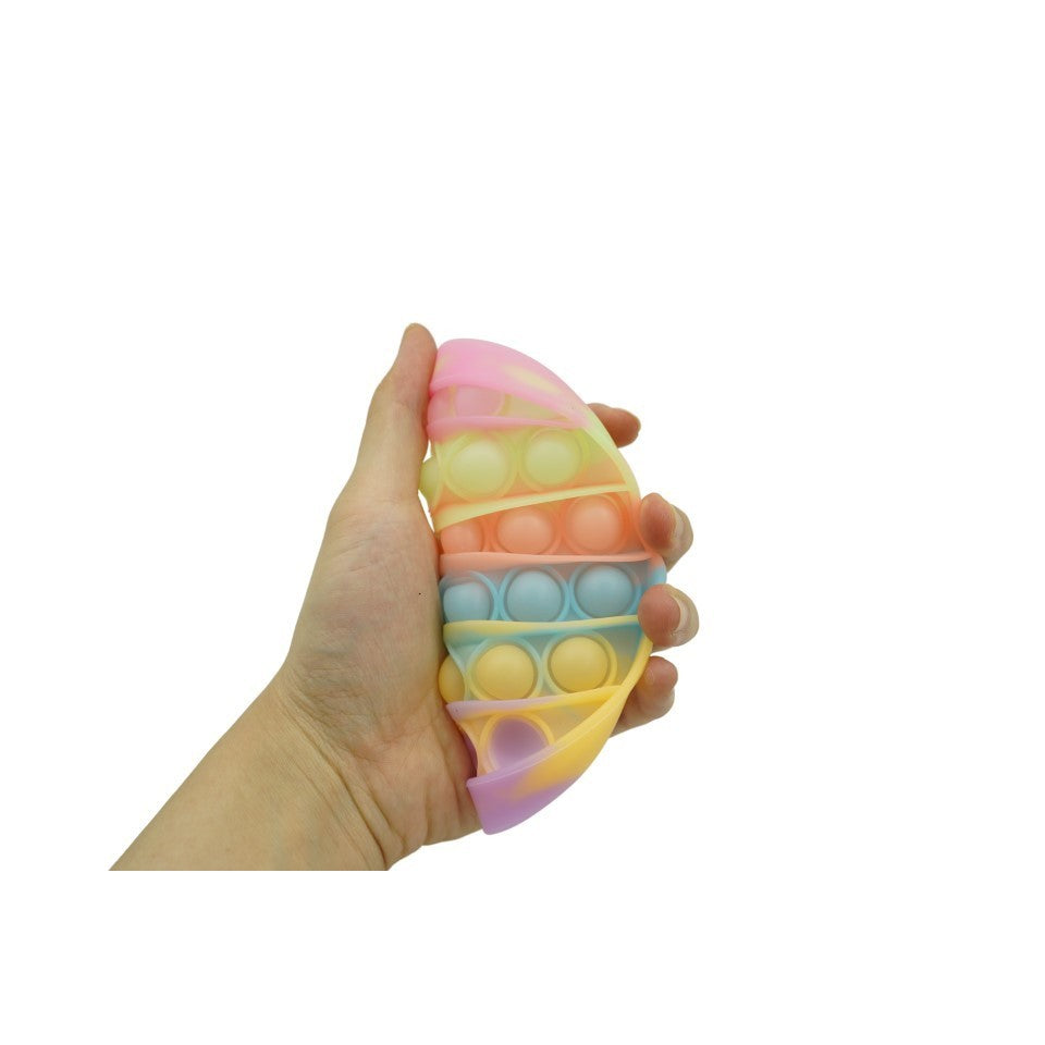 Jucarie antistres din silicon, Pop it Now and Flip It, Cerc, Fosforescent, Multicolor - vivimall.ro