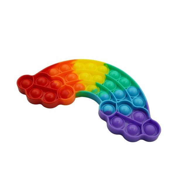 Jucarie antistres din silicon, Pop it Now and Flip It, Curcubeu, Multicolor - vivimall.ro