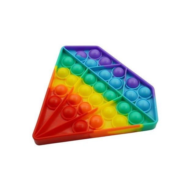 Jucarie antistres din silicon, Pop it Now and Flip It, Diamant, Multicolor - vivimall.ro