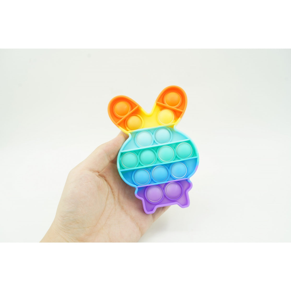 Jucarie antistres din silicon, Pop It Now and Flip It, Iepure mic, Multicolor - vivimall.ro
