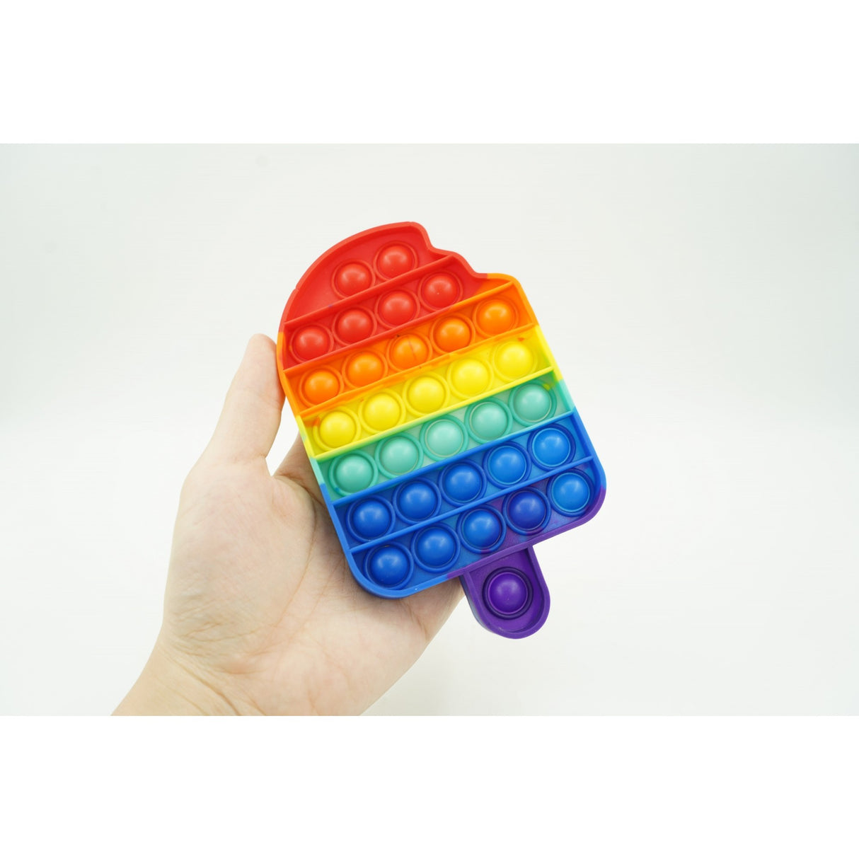 Jucarie antistres din silicon, Pop It Now and Flip It, Inghetata, Multicolor, V2 - vivimall.ro