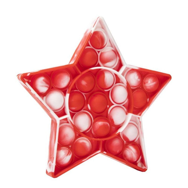 Jucarie antistres din silicon, Pop it Now and Flip It, Steluta, Multicolor - vivimall.ro