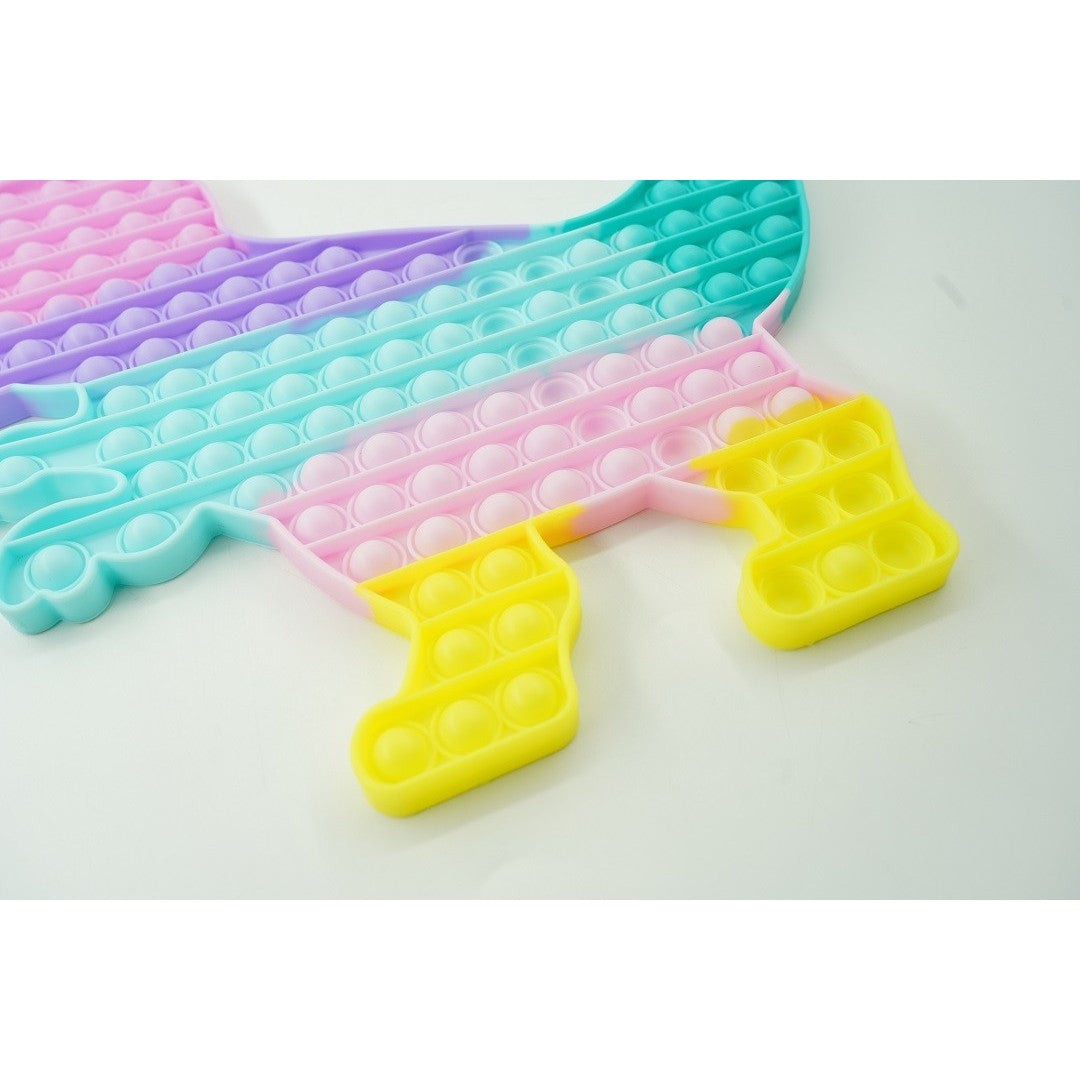 Jucarie antistres din silicon Pop it now, Dinozaur, multicolor, urias, model 2 - vivimall.ro