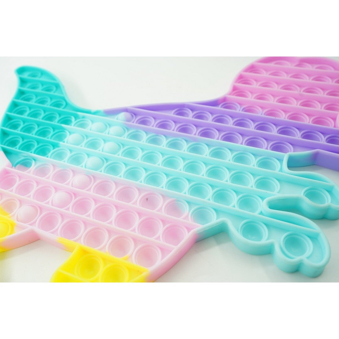 Jucarie antistres din silicon Pop it now, Dinozaur, multicolor, urias, model 2 - vivimall.ro