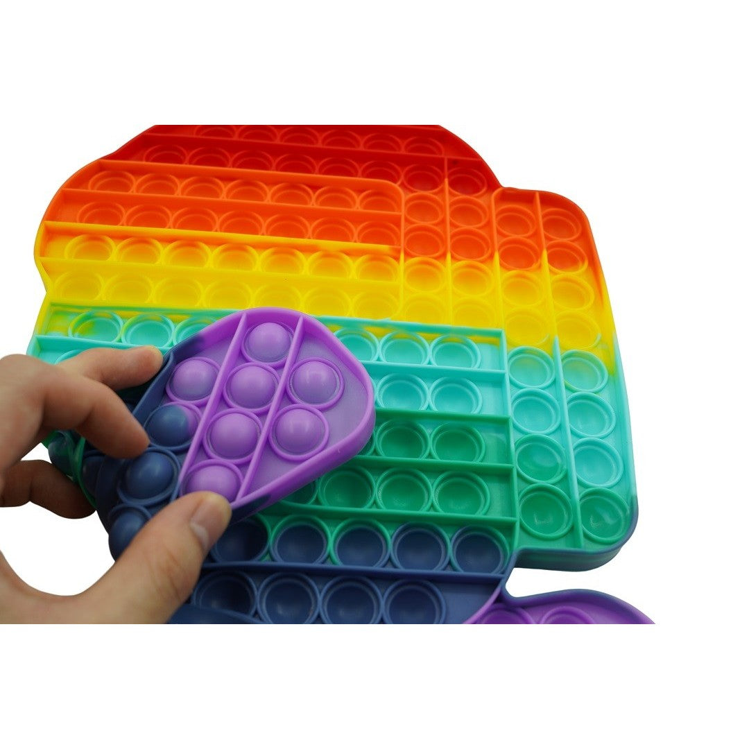 Jucarie antistres din silicon Pop it now, forma Among Us, multicolor, urias, model 2 - vivimall.ro