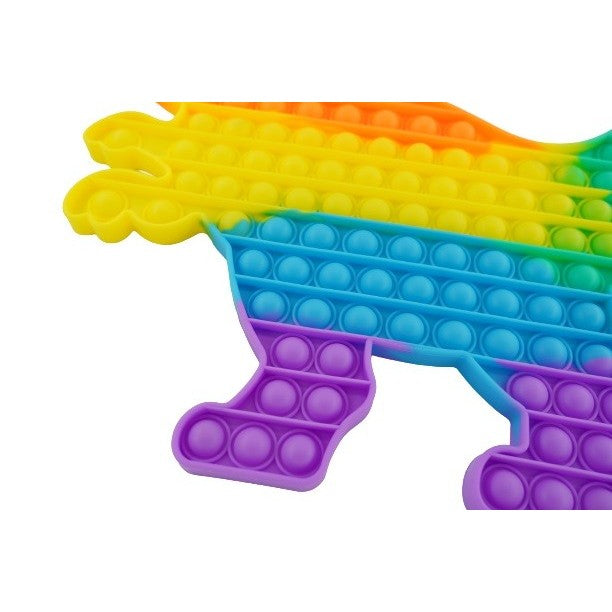 Jucarie antistres din silicon Pop it now, forma Dinozaur, multicolor, urias - vivimall.ro