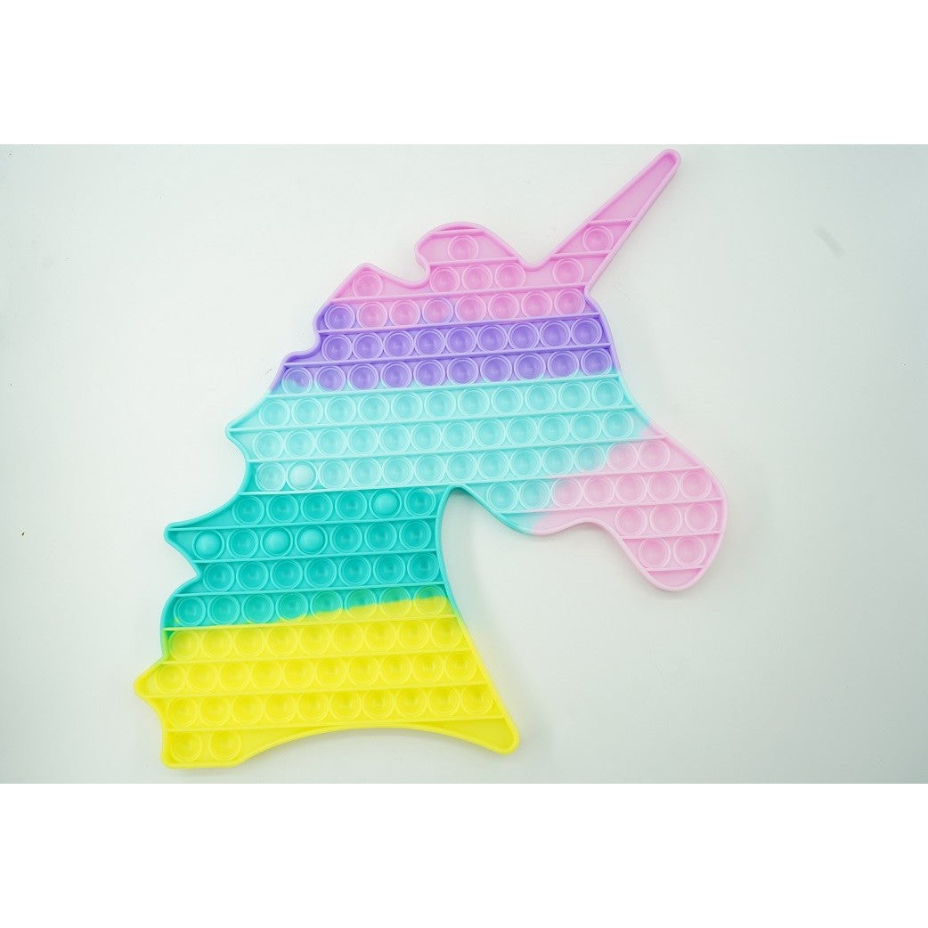 Jucarie antistres din silicon Pop it now, Unicorn, multicolor, urias, model 2 - vivimall.ro