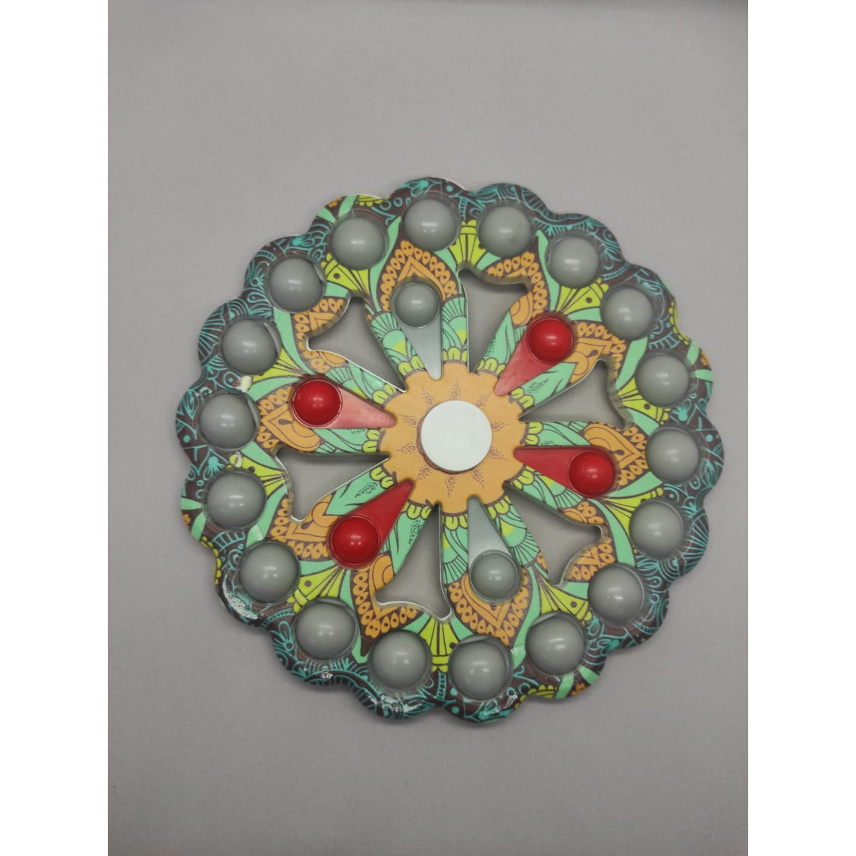 Jucarie antistres simple dimple fidget toy spinner cu 24 buline, Multicolor, model 4 - vivimall.ro