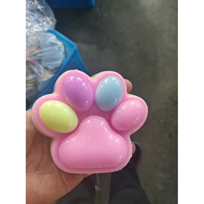 Jucarie Antistres Squishy, Flippy, Labuta de Pisica Squeeze Toys, cu Revenire Lenta, 7.5 cm, Model 270529, Multicolor - vivimall.ro