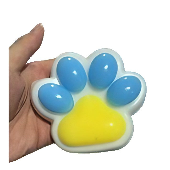Jucarie Antistres Squishy, Flippy, cu Revenire Lenta, Squeeze Pinch Family, Model Cat Paw, 12.5x10.5 cm, 220g, Ambalaj Transparent, Model 019, Multicolor - vivimall.ro