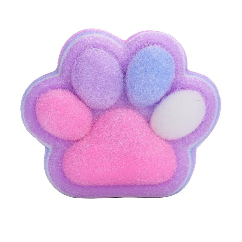 Jucarie Antistres Squishy, Flippy, cu Revenire Lenta, Squeeze Toys, Model Cat Paw, 12.5x10.5 cm, 220g, +3 Ani, din TPR, Model 2, Multicolor - vivimall.ro