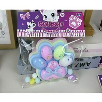 Jucarie Antistres Squishy, Flippy, cu Revenire Lenta, Squeeze Toys, Model Cat Paw, 12.5x10.5 cm, 220g, +3 Ani, din TPR, Model 4, Multicolor - vivimall.ro