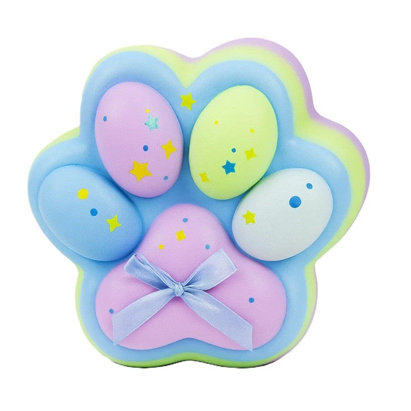 Jucarie Antistres Squishy, Flippy, cu Revenire Lenta, Squeeze Toys, Model Cat Paw, 12.5x10.5 cm, 220g, +3 Ani, din TPR, Model 4, Multicolor - vivimall.ro
