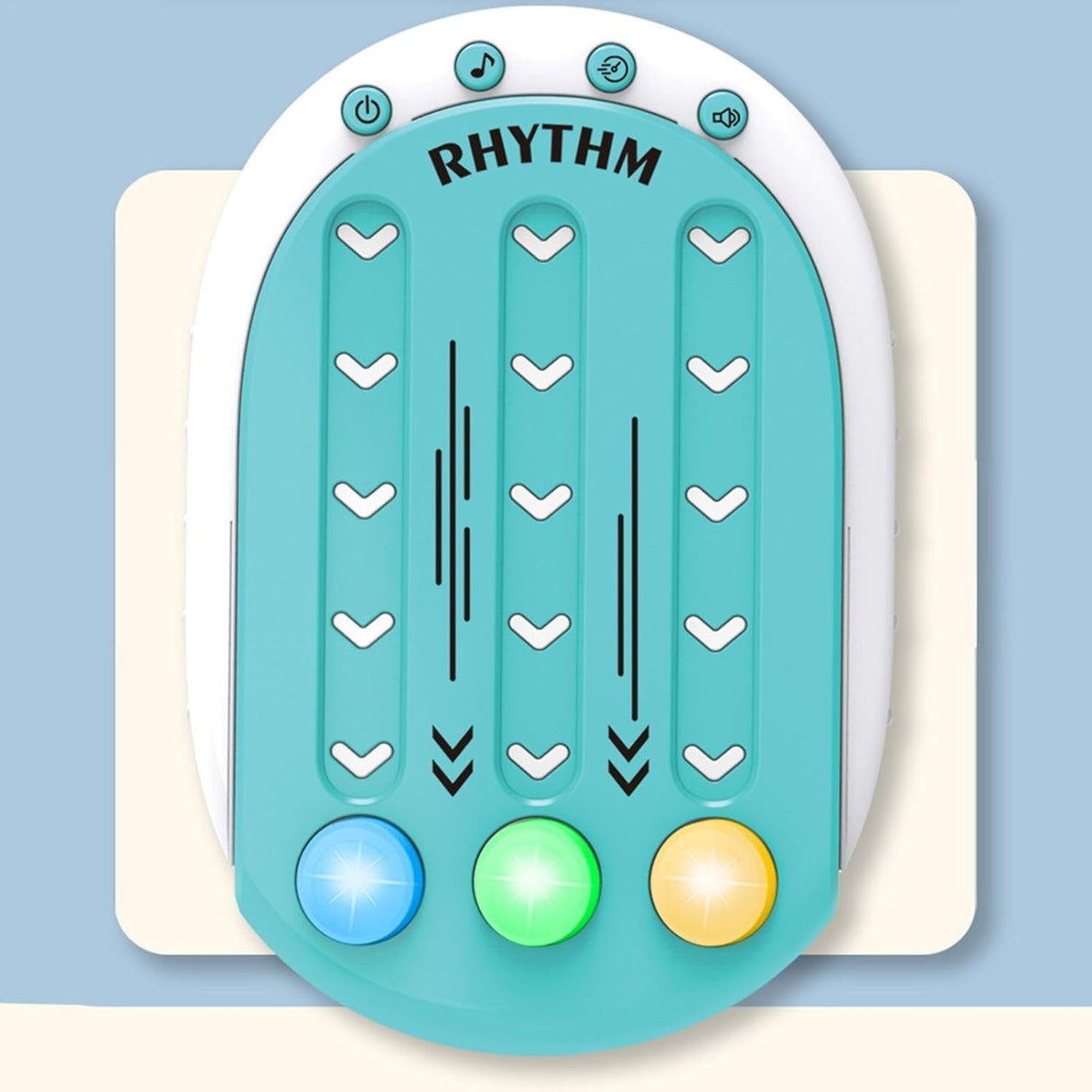 Jucarie Interactiva, Vivimall, Tip Jocuri Ritmice, +3 Ani, din ABS, 8 Niveluri de Joc, 9.5 x 2.5 x 13.6 cm, Albastru - vivimall.ro