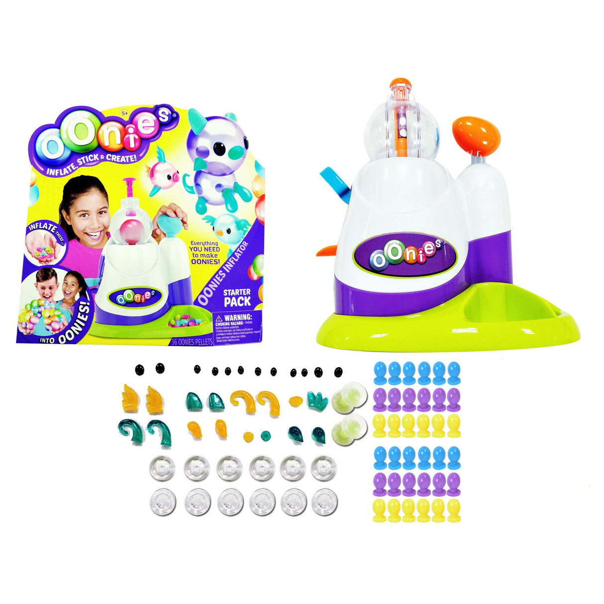 Jucarie magica Bobo Sticky Oonies pentru umflat baloane, 32 baloane si 42 de accesorii incluse, multicolor - vivimall.ro