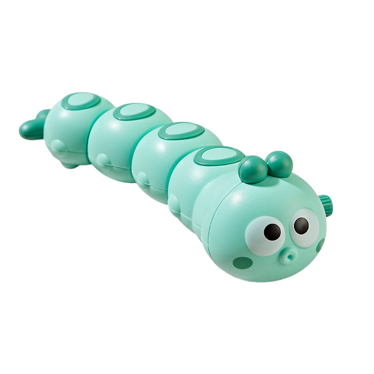 Jucarie mecanica pentru copii Vivimall, omida haioasa, cu cheita, distractiva, se taraste, se misca, 15 x 4 cm, verde - vivimall.ro