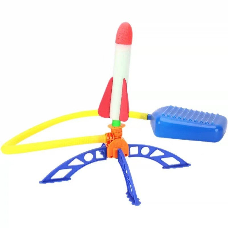 Jucarie pentru copii, lansator rachete cu piciorul, un lansator, 3 rachete, fara lumina - vivimall.ro