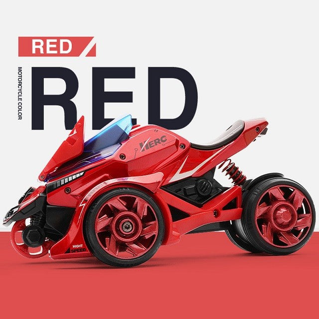 Jucarie pentru copii, masina cu extensie de motocicleta, 2 in 1, rosie - vivimall.ro