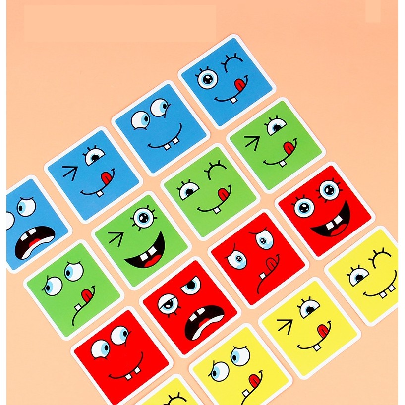 Jucarie Pentru Copii Montessori Vivimall, Cub din Lemn, Asamblare Fete, 64 de Carti Distractive, pentru Baieti si Fete, Varsta +3 ani, Educativ, Cutie din Aluminiu, 13.5 x 4 x 9 cm, multicolor - vivimall.ro