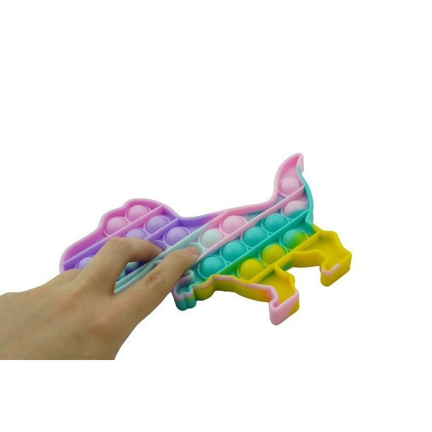 Jucarie Pop it Now & Flip it, Push Bubble Dinozaur Multicolor - vivimall.ro