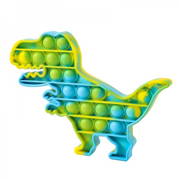 Jucarie Pop it Now & Flip it, Push Bubble Dinozaur Multicolor Model 5 - vivimall.ro