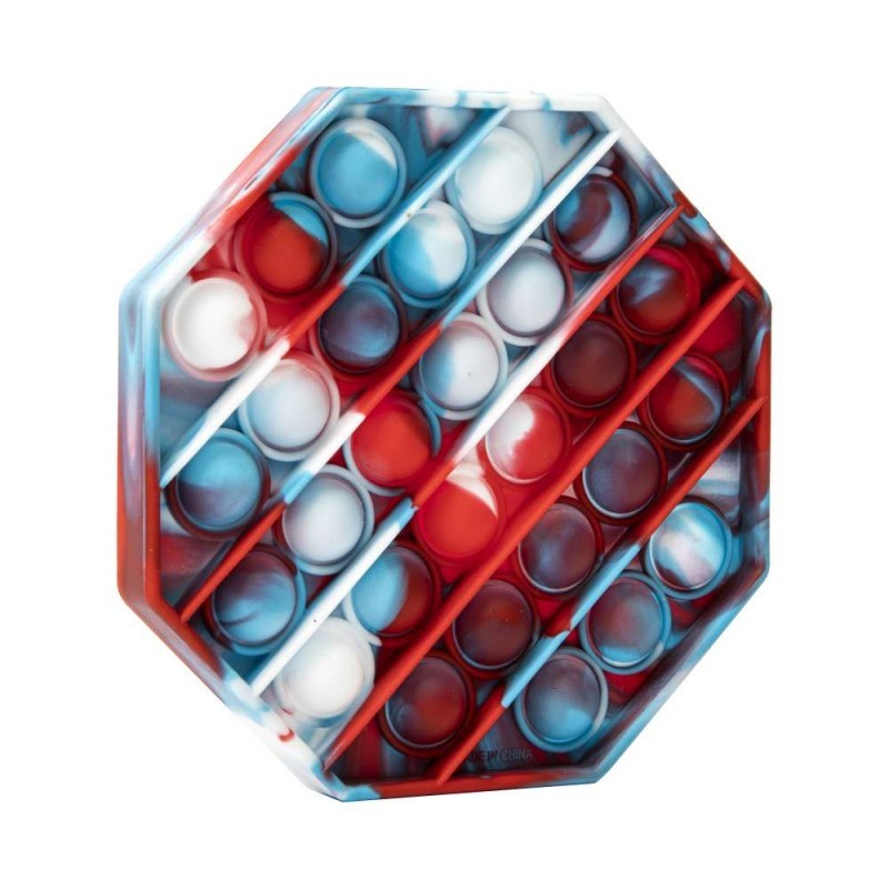 Jucarie Pop it Now & Flip it, Push Bubble Hexagon Multicolor Model 5 - vivimall.ro