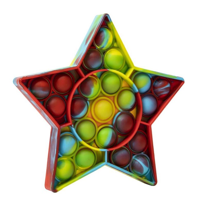 Jucarie Pop it Now & Flip it, Push Bubble Stea Multicolor Model 3 - vivimall.ro