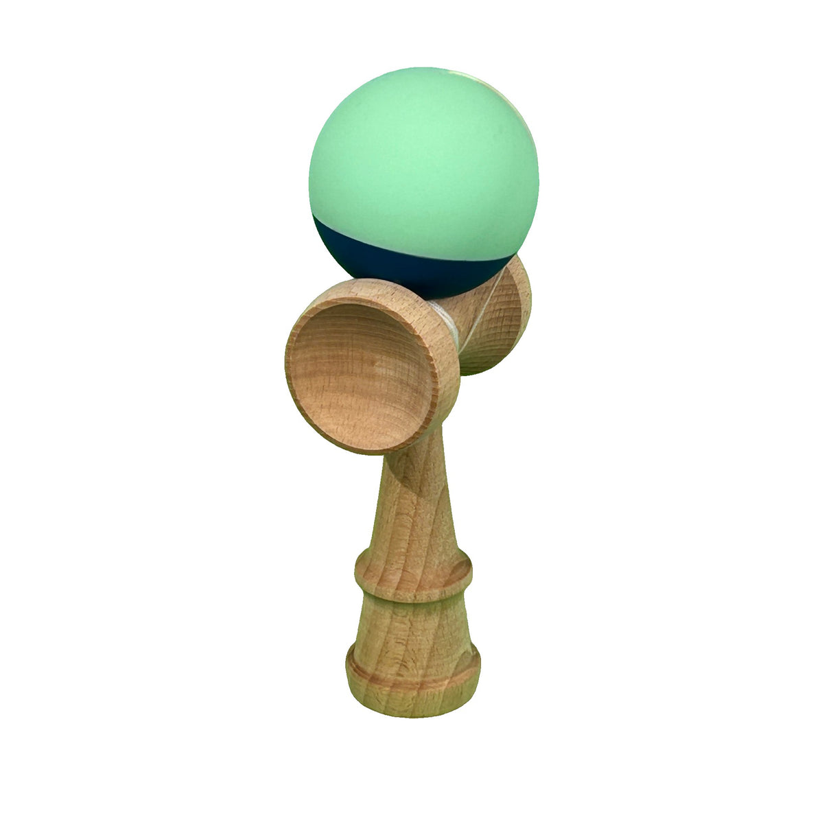 Kendama X Originala, Profesionala, Vivimall, din Lemn, Rubber Grip, 18 cm, Albastru/Turcoaz - vivimall.ro