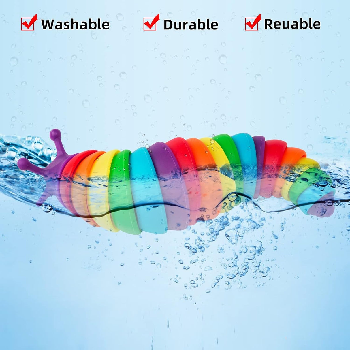 Jucarie Senzoriala Antistres, Vivimall, Fidget Toys, Omida Curcubeu, 18.6 cm, Functie de Luminat, +3 Ani, Multicolor - vivimall.ro