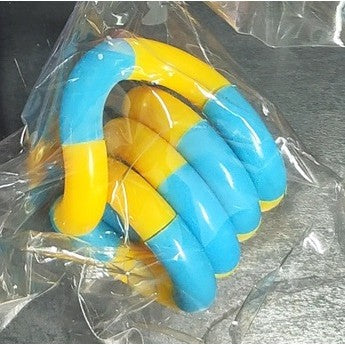 Jucarie Senzoriala Antistres, Vivimall, Fidget Twist, cu Miscari Infinite de Decompresie, 2 Culori, Galben/Albastru, + 3 ani - vivimall.ro