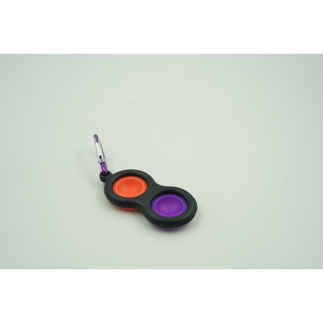 Jucarie Senzoriala Antistres, Simple Dimple, Breloc 2 Bulinute, Negru - vivimall.ro