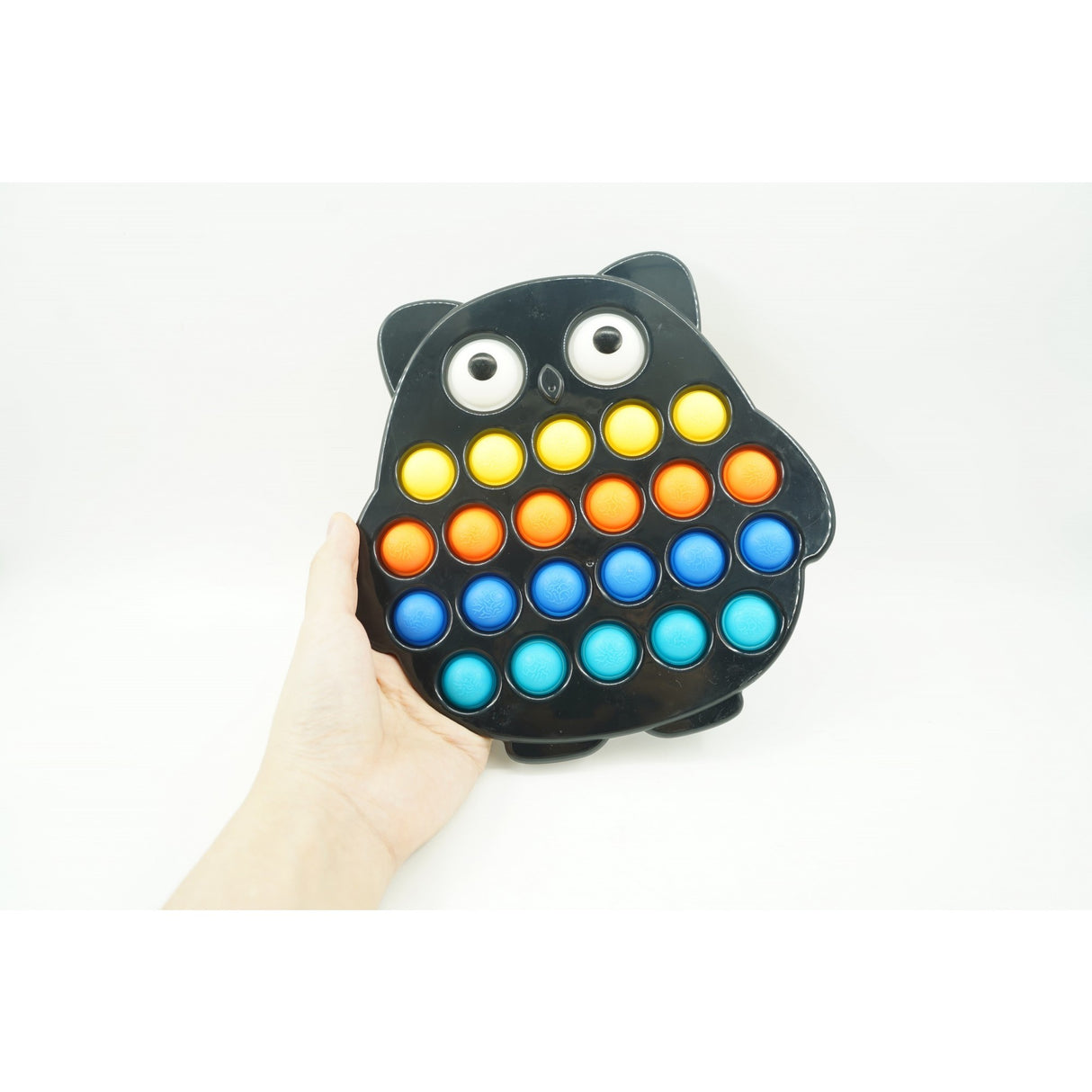 Jucarie senzoriala antistres, Simple Dimple, Bufnita, Multicolor, V2 - vivimall.ro