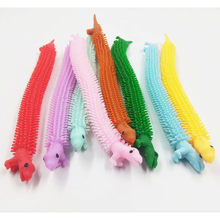 Jucarie senzoriala elastica Vivimall, Fidget Noodle, Antistres, Culori Random - vivimall.ro