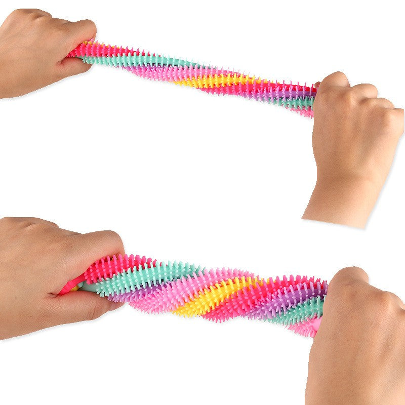 Jucarie senzoriala elastica Vivimall, Fidget Noodle, Antistres, Culori Random - vivimall.ro