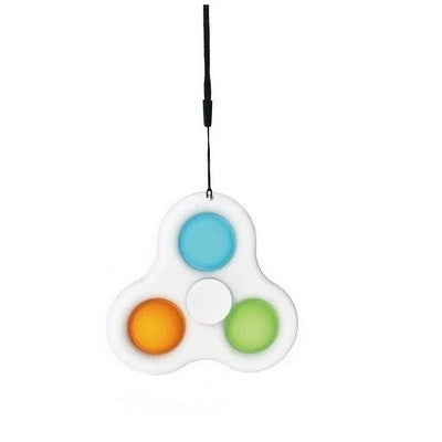 Jucarie senzoriala spinner Vivimall- Fidget Toy, Simple Dimple, 7 cm, Alb/Multicolor - vivimall.ro