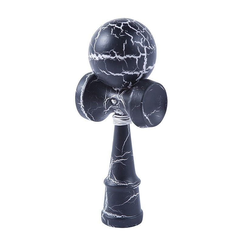 Kendama Ball Full Crack Alb Lemn Fag Negru - vivimall.ro