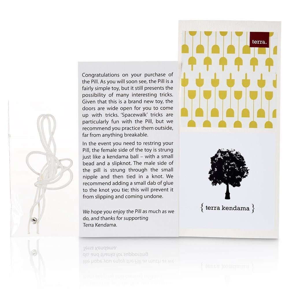 Kendama Terra The Pill Juggling Toy PIL011 Natural Wenge - vivimall.ro