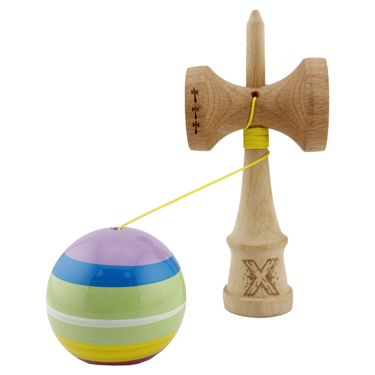 Kendama X SPECTRUM Originala, Profesionala, Vivimall, Big Cups V2, Super Sticky Legendary Cupe Mari, Rulment Metalic cu Ata 55 cm, Multicolor - vivimall.ro