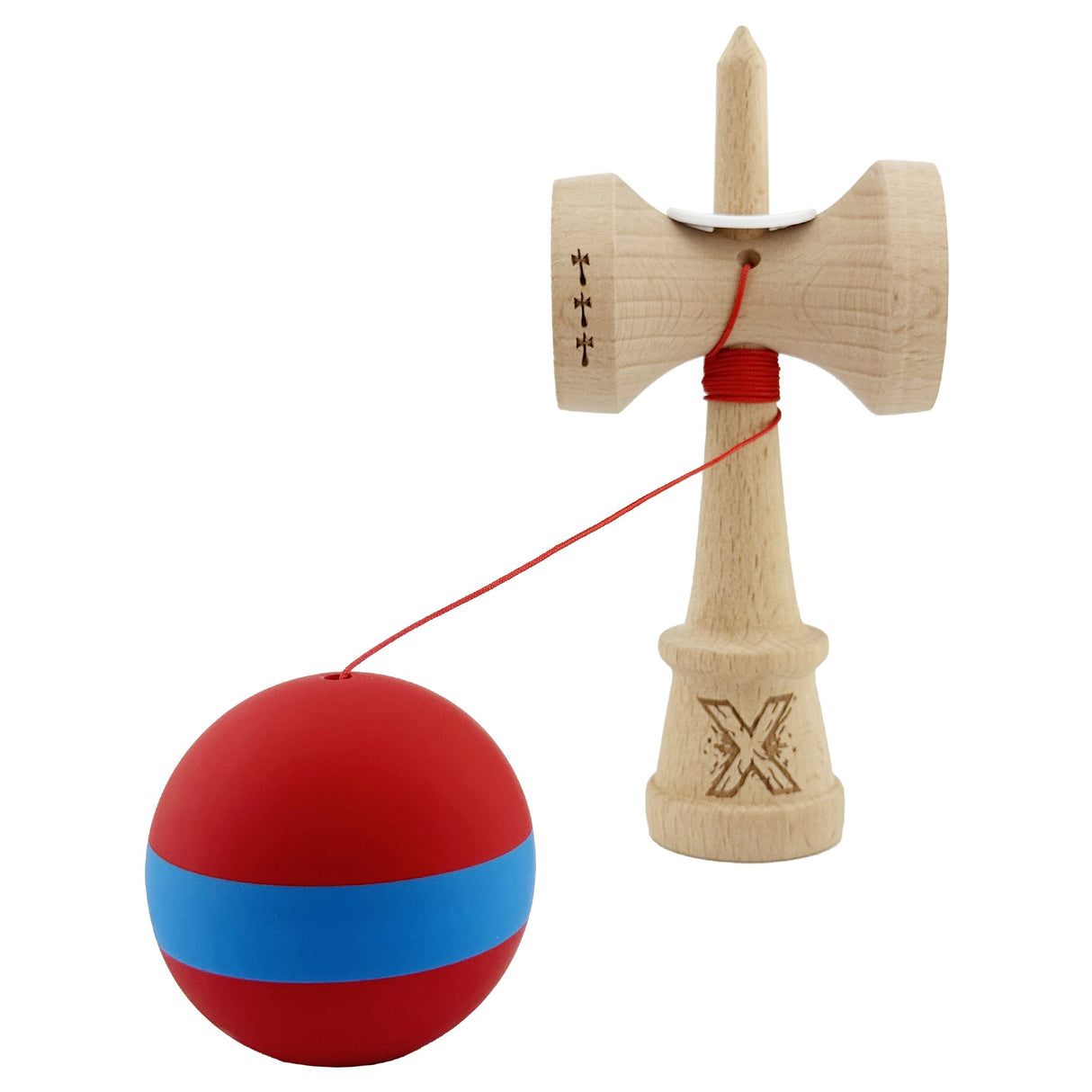 Kendama X Originala, Profesionala, Vivimall, Big Cups V3, Rubber Grip model 7 - vivimall.ro
