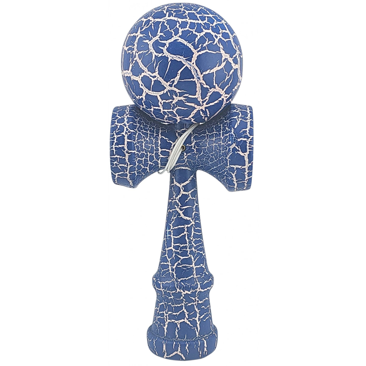 Kendama X Originala, Profesionala, Vivimall, Kendama Cracked, din Lemn – 18 cm, Albastru/alb - vivimall.ro