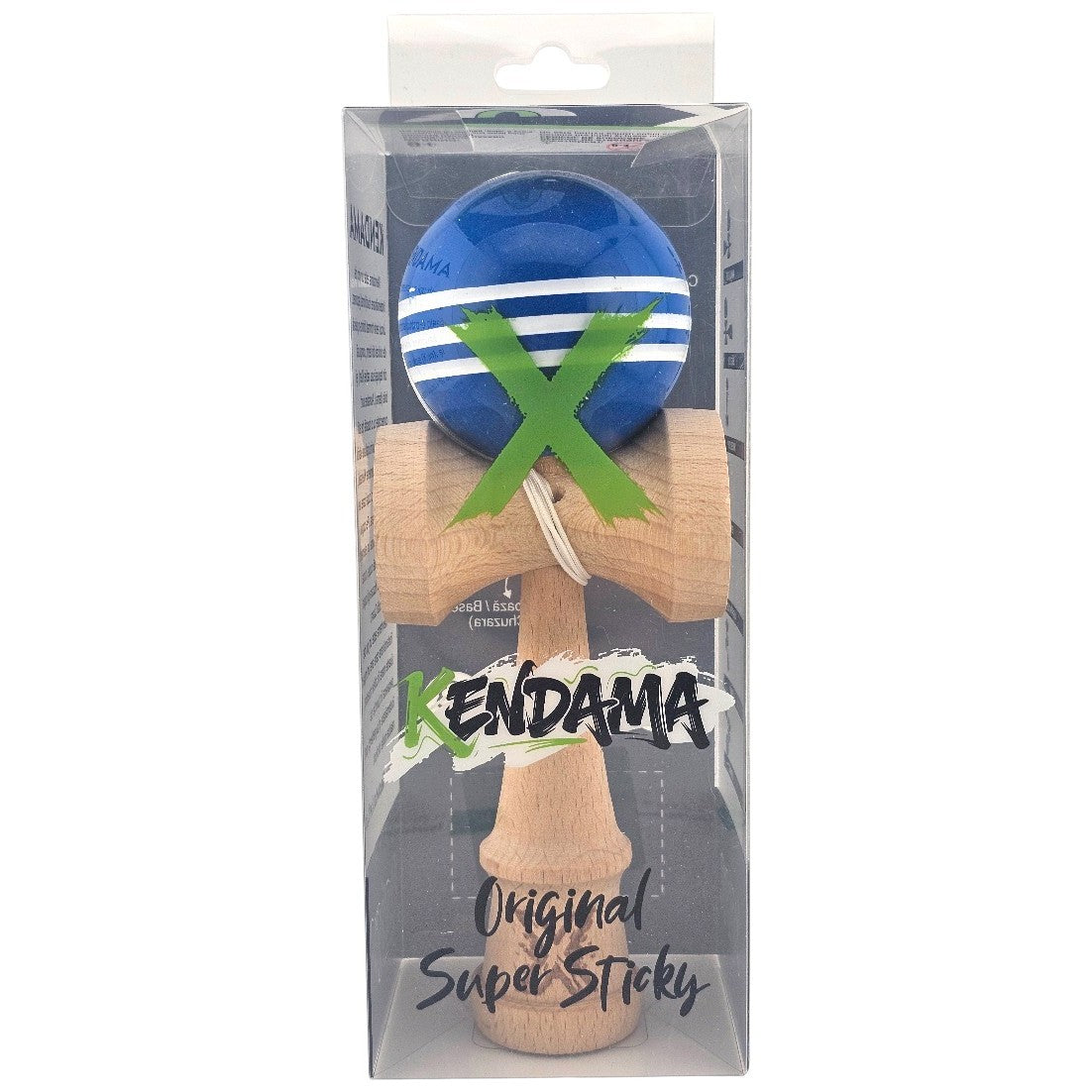 Kendama X Originala, Profesionala, Flippy, Original Super Sticky, din Lemn, 18 cm, Dark Blue/Alb - vivimall.ro