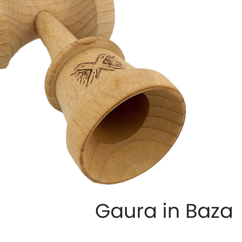 Kendama X Originala, Profesionala, Flippy, Super Sticky cu Cupe Mari KING SIZE V3, Gaura in Baza, Rulment Metalic, din lemn 18 cm, Ata 62/65 cm, Gradient Verde/Portocaliu/Rosu - vivimall.ro