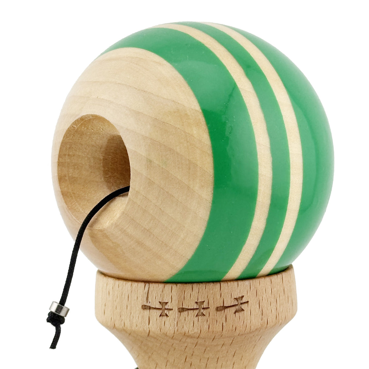Kendama Originala X - RAINBOW , Profesionala, Vivimall, din Lemn, 18 cm, Verde -largel balls+large handle +Original Super Sticky
