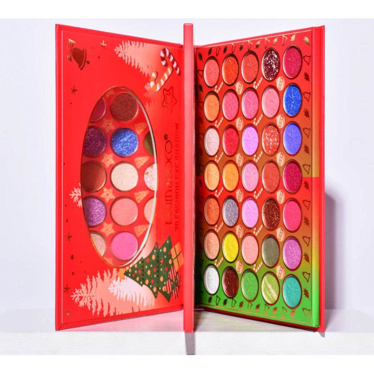 Set Machiaj 70 Culori Design Sarbatori | PureGlow - vivimall.ro