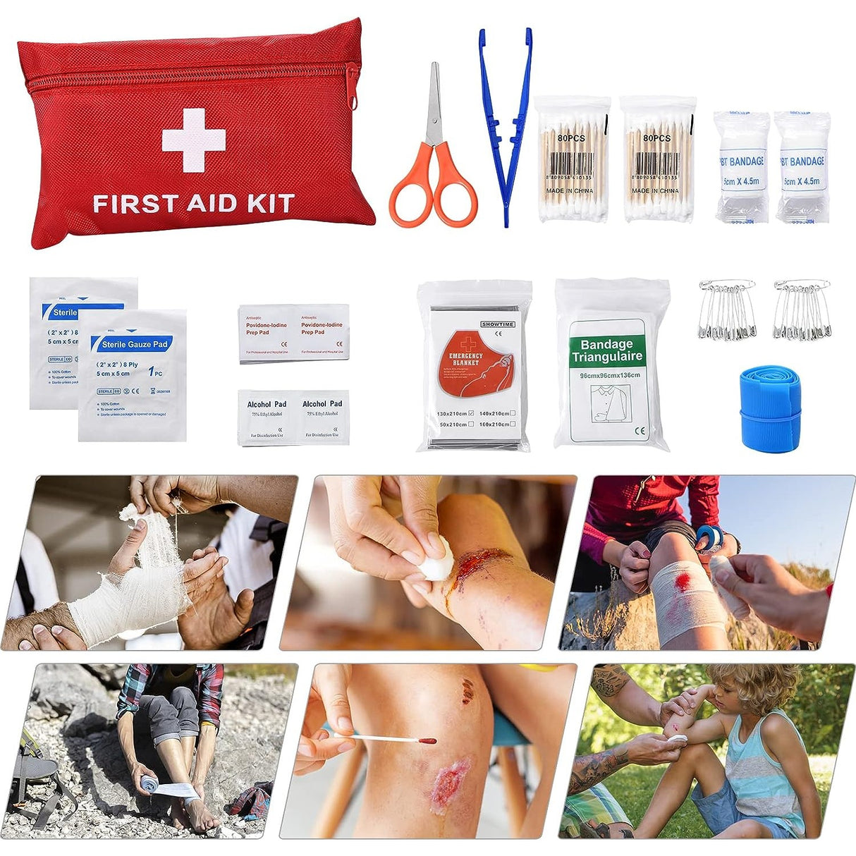 Kit supravietuire multifuncional Flippy, 42 de Instrumente Profesionale, Echipament de prim-ajutor, Drumetie, Camping - vivimall.ro