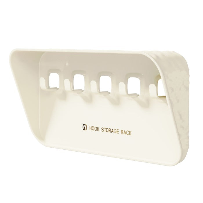 Raft de Depozitare cu Carlig, Vivimall, Pentru Chei, Bijuterii, 20.3 x 4.6 x 10.3 cm, Alb - vivimall.ro