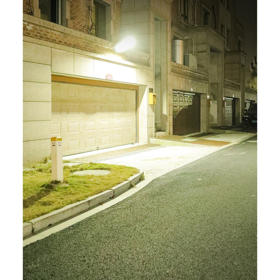 Lampa cu incarcare solara si senzor de miscare pentru exterior, 64 LED cu distanta de inductie, montaj pe perete, fara cabluri, Vivimall - vivimall.ro