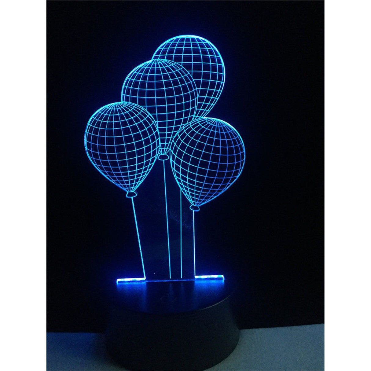 Lampa de Veghe cu Baterii/USB 3D Model Baloane Multicolor - vivimall.ro