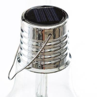Lampa Solara LED Decorativa sub forma de Bulb, pentru exterior, suspendata, IP65, Ultron Transparent, lumina rece, Vivimall - vivimall.ro