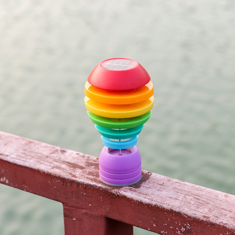 Lampa solara LED design modern pentru gradina Vivimall, inaltime 45 cm, 2 moduri de utilizare, 45 x 10 cm, material sticla si ABS, 2V, ABS, 600mAh, alb cald si alb rece, mulicolor - vivimall.ro